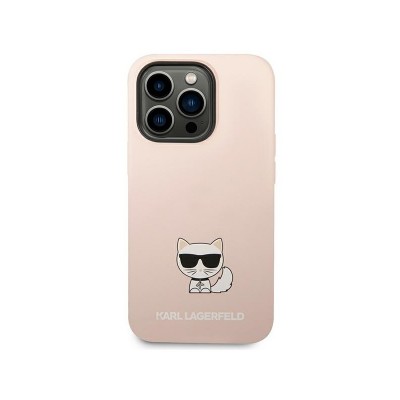 Husa iPhone 14 Pro, Premium Originala, Silicone Choupette Body, Roz